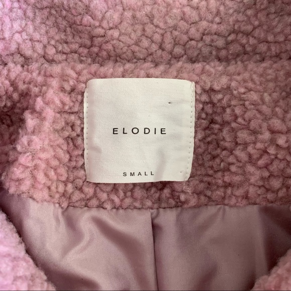 Anthropologie Elodie Pink Sherpa Jacket Small - Picture 5 of 8